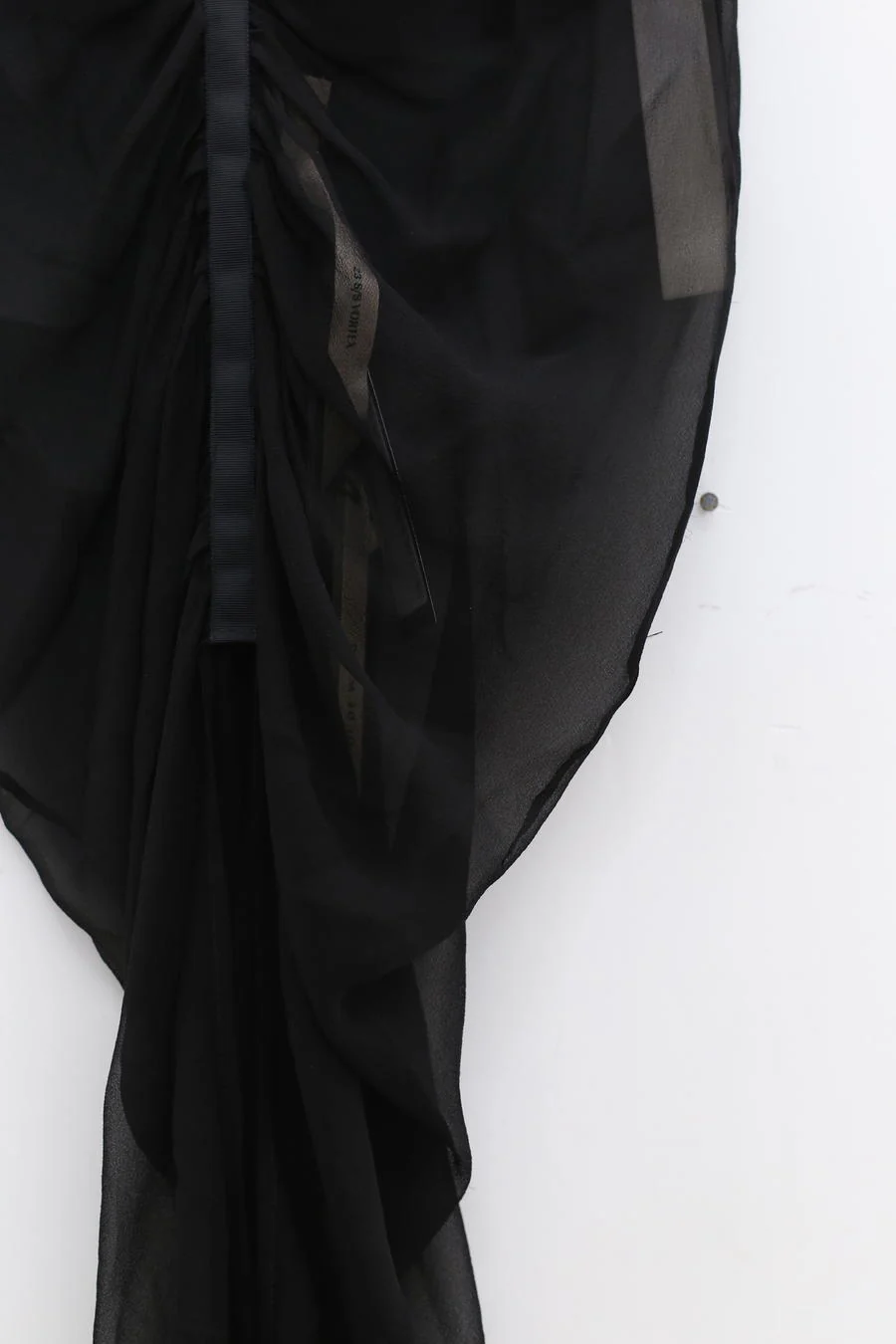 OUDE WAAG Chiffon Panel Pleated Skirt OW-23SS-SK13 Black - Image 2