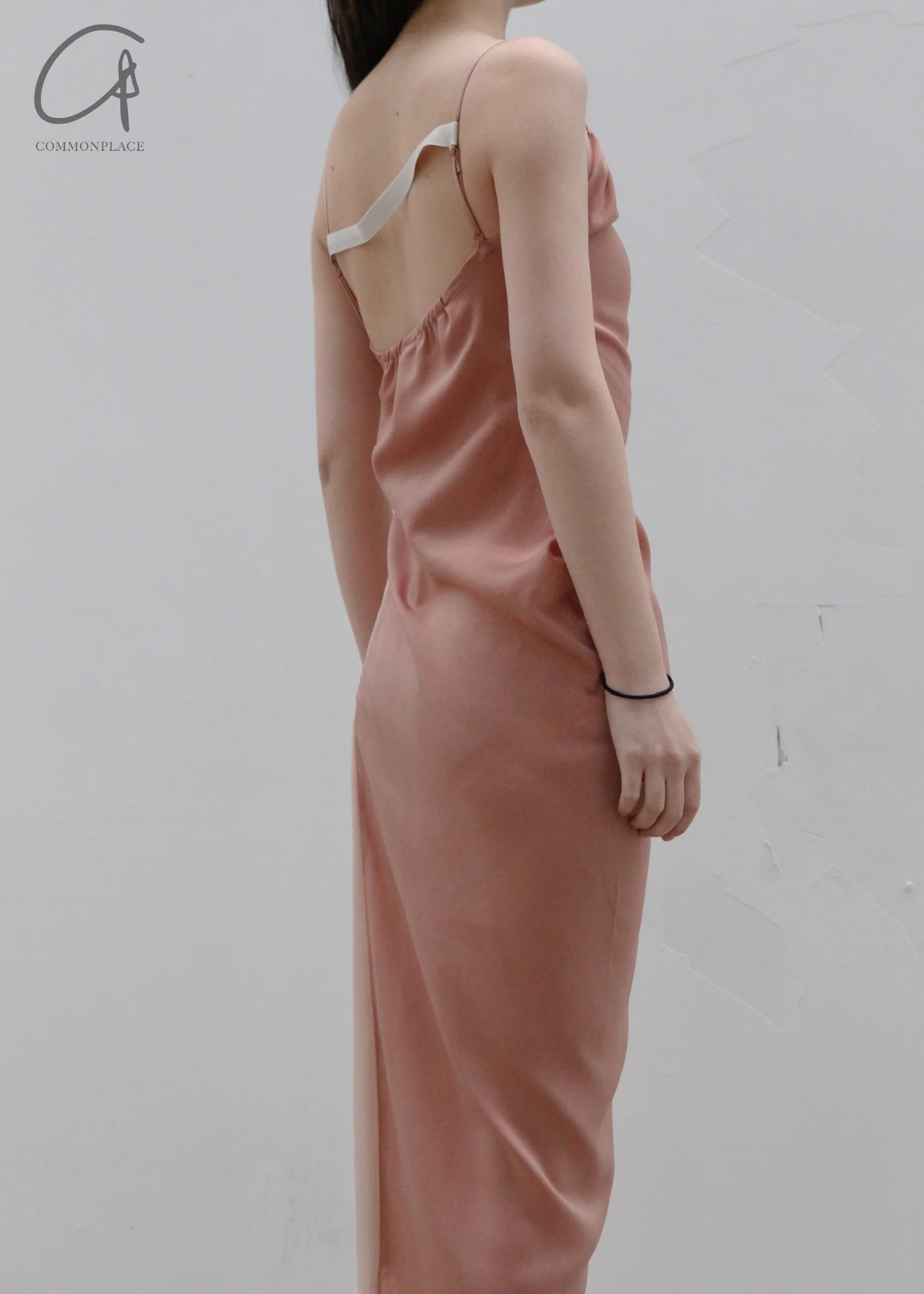 OUDE WAAG Chiffon Stitching Sling Dress OW-23SS-DS10 Pink - Image 3