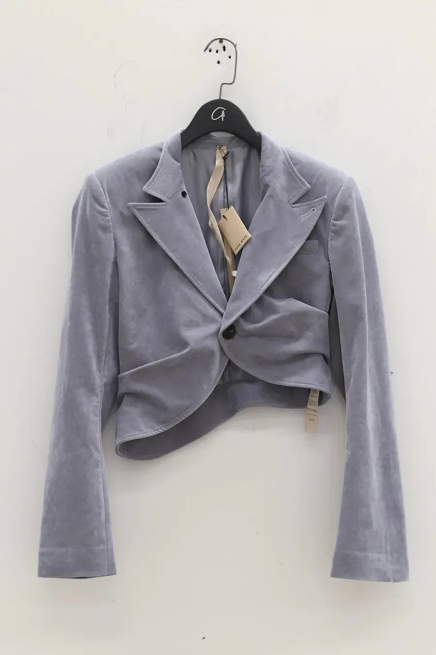 OUDE WAAG Corduroy Draped Waist Short Suit OW-23AW-JK11P1BU660 Light Blue - Image 4