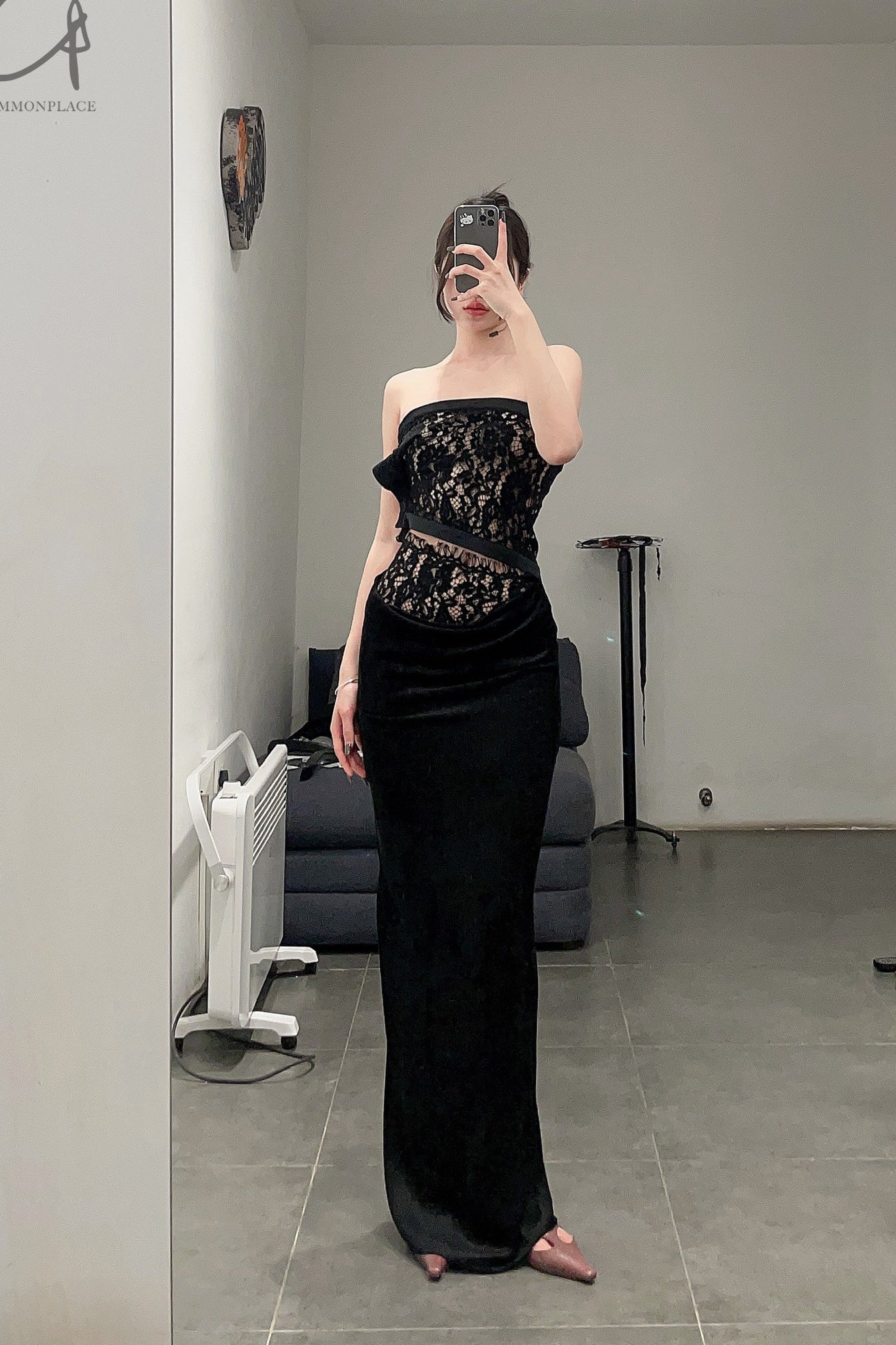 OUDE WAAG Core Velvet New Jet Sleeping skirt OW-23SS-SK05 Black - Image 11