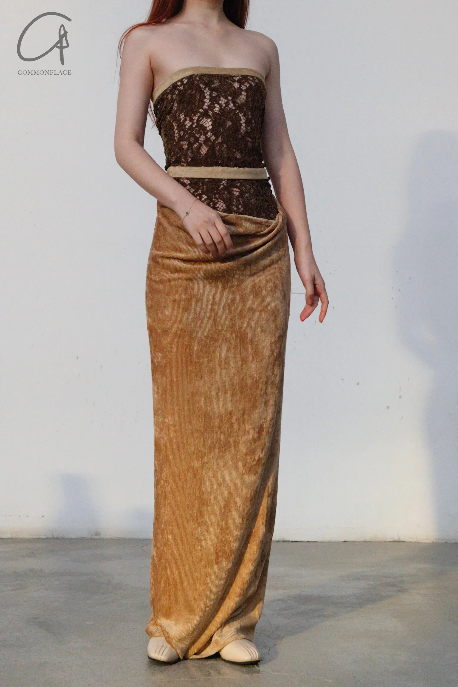 OUDE WAAG Core Velvet New Sleeping skirt OW-23SS-SK05 Ginger - Image 4