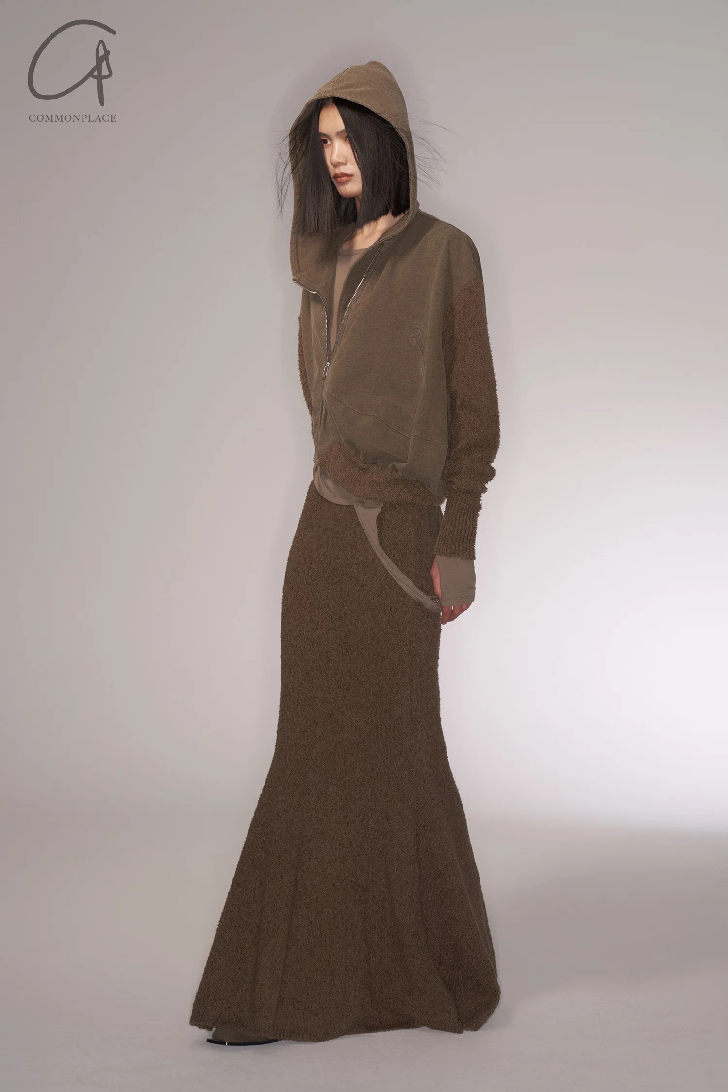 OUDE WAAG Cotton Knit Fishtail Skirt OW-23AW-KT12C1GR580 (OW-23AW-KT12) - Image 6