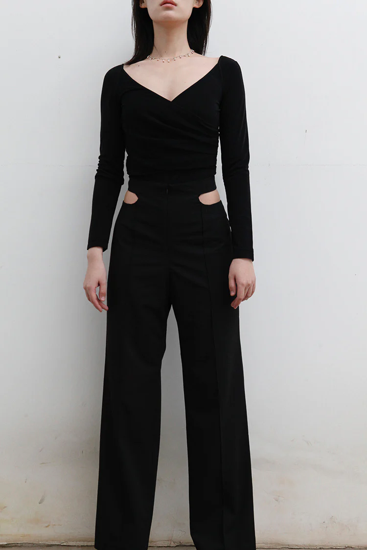 OUDE WAAG Cutout Straight Pants OW-OW-22SS-PT05-HEI - Image 4