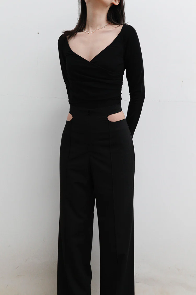 OUDE WAAG Cutout Straight Pants OW-OW-22SS-PT05-HEI - Image 6