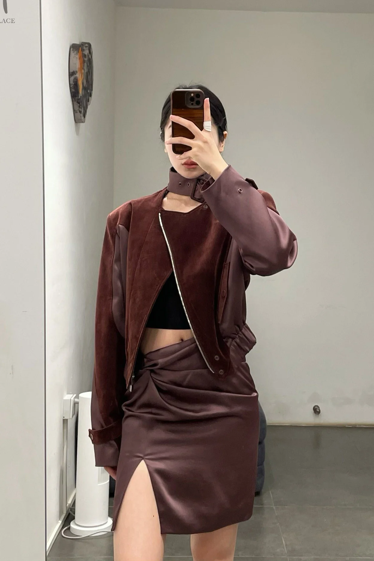 OUDE WAAG deconstructed leather belt motorcycle jacket OW-OW-24SS-JK03-KAFEI brown - Image 14