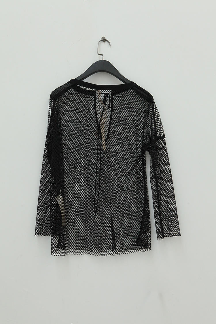OUDE WAAG deconstruction OW-21ss-ST03BL99 mesh shirt - Image 5