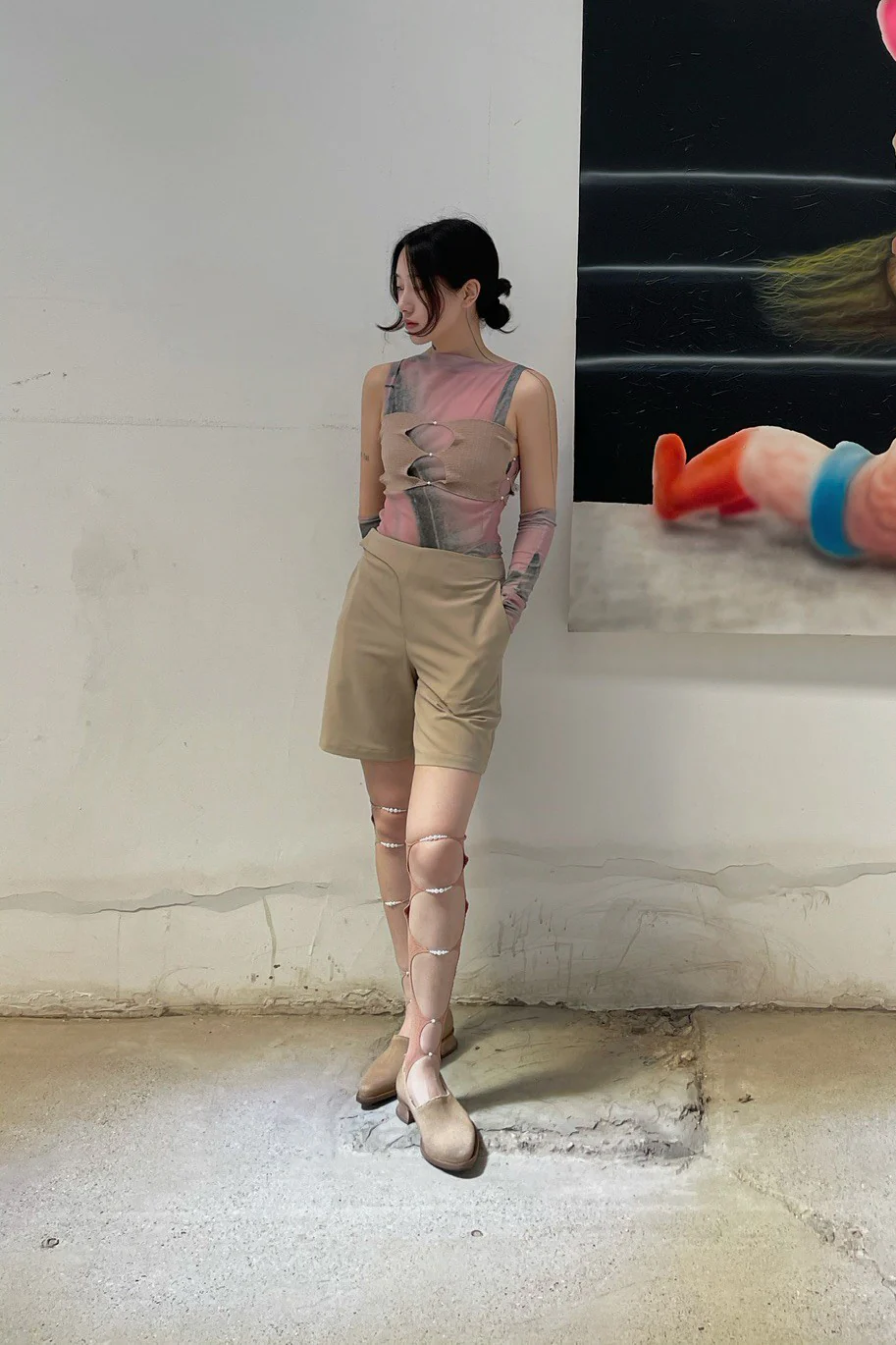 OUDE WAAG Deconstructed Worsted Wool Shorts OW-21SS-PT05NU00 - Image 13