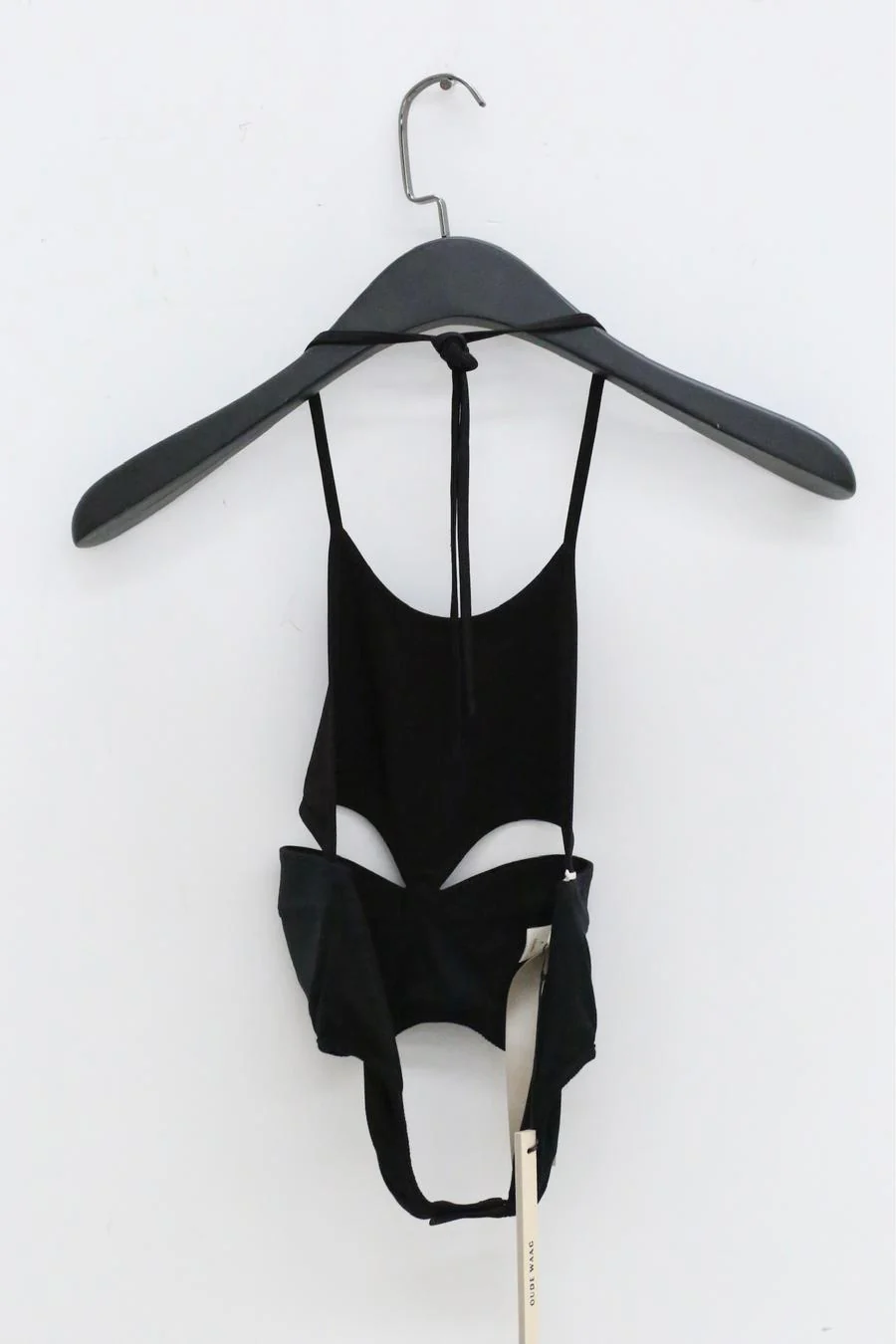 OUDE WAAG denim hollow hanging neck corset OW-23SS-AS05 black - Image 10