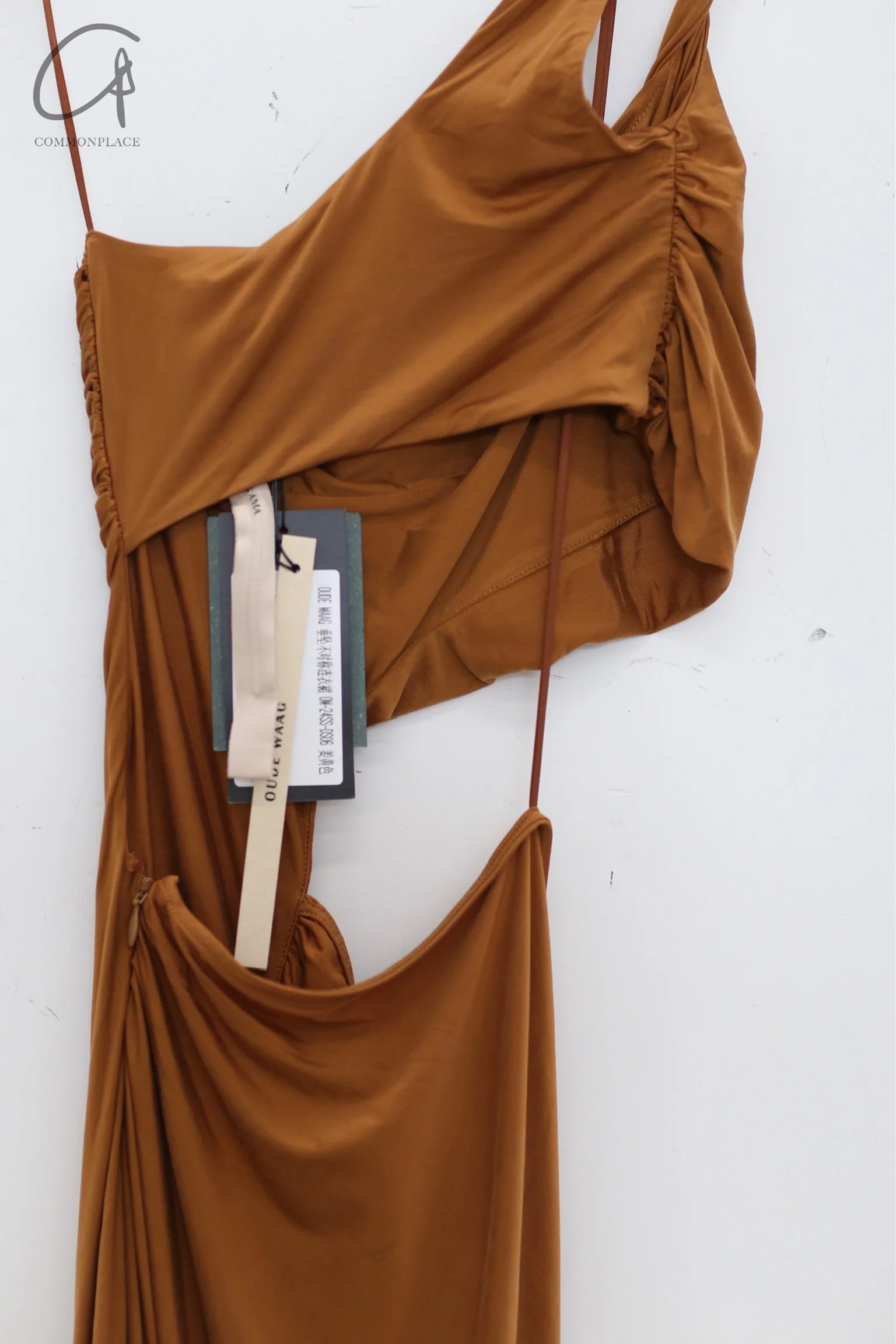 OUDE WAAG Draped Asymmetric Dress OW-24SS-DS06 Ginger - Image 6