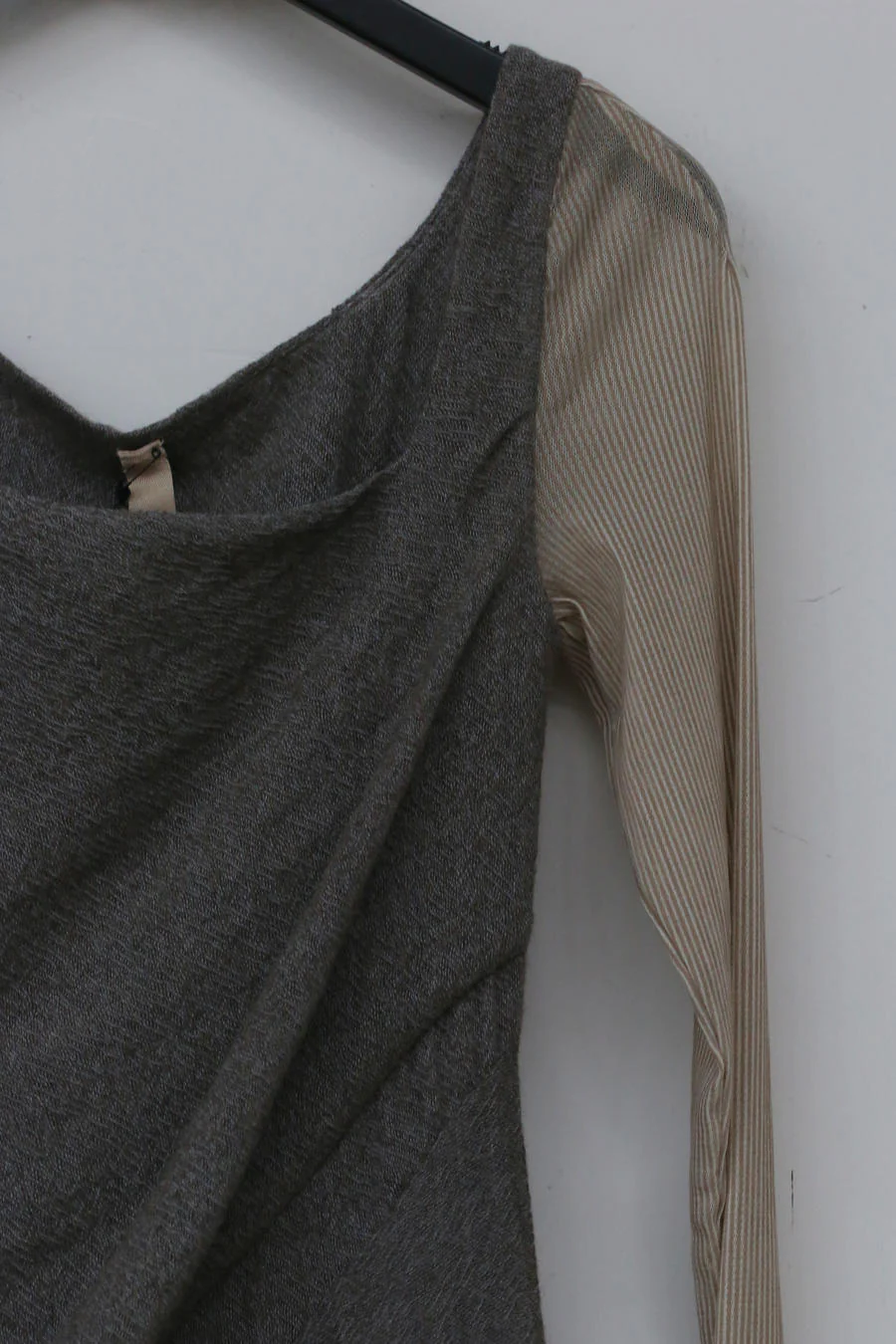 OUDE WAAG Draped Asymmetric Sleeve Dress OW-21AW-DS01GY840 POW21 - Image 8