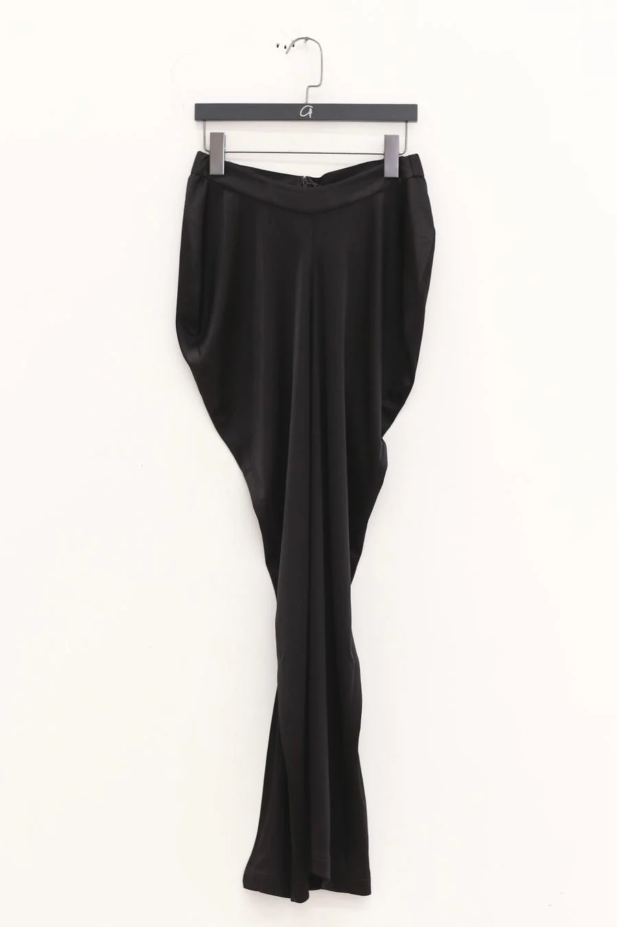 OUDE WAAG Draped Back Slit Skirt OW-22AW-SK03 Black - Image 11