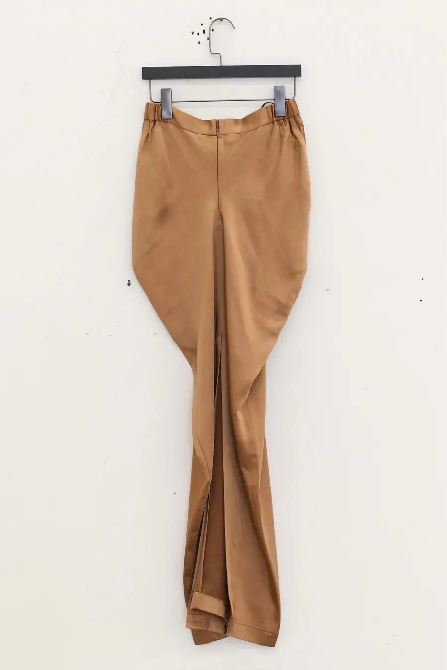 OUDE WAAG Draped Back Slit Skirt OW-23AW-SK07P1BR440 Caramel - Image 4