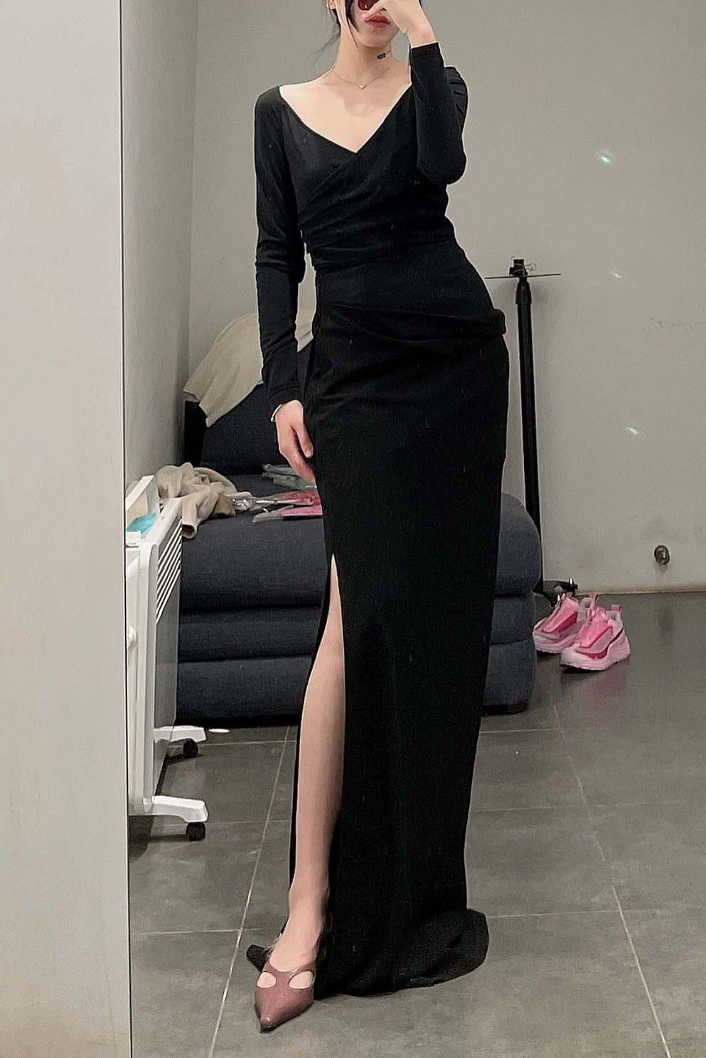 OUDE WAAG Draped Double Layer Slim Skirt OW-22SS-SK02 - Image 20