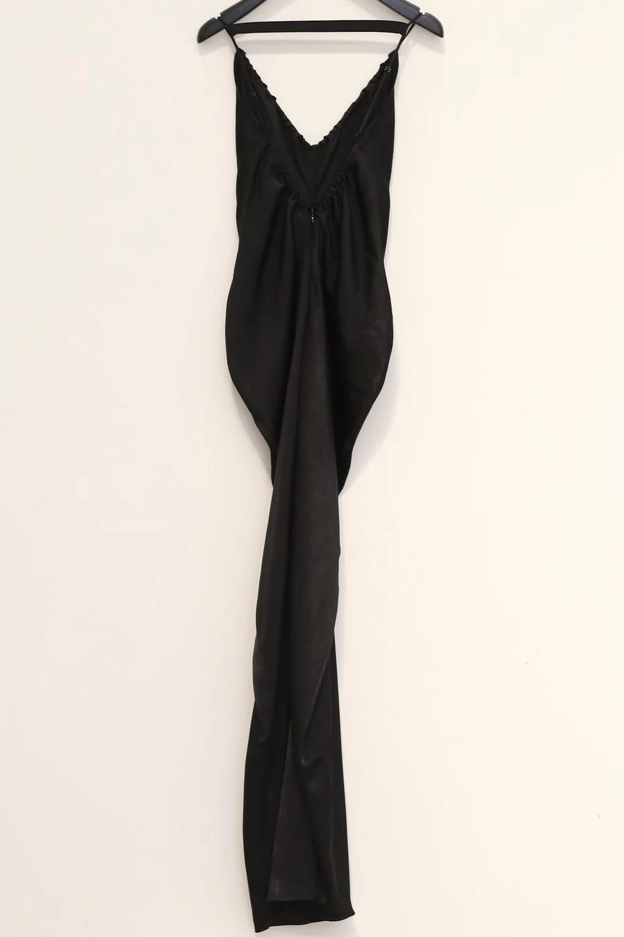 OUDE WAAG Draped Waist Open Back Dress OW-22SS-DS08 Black - Image 5