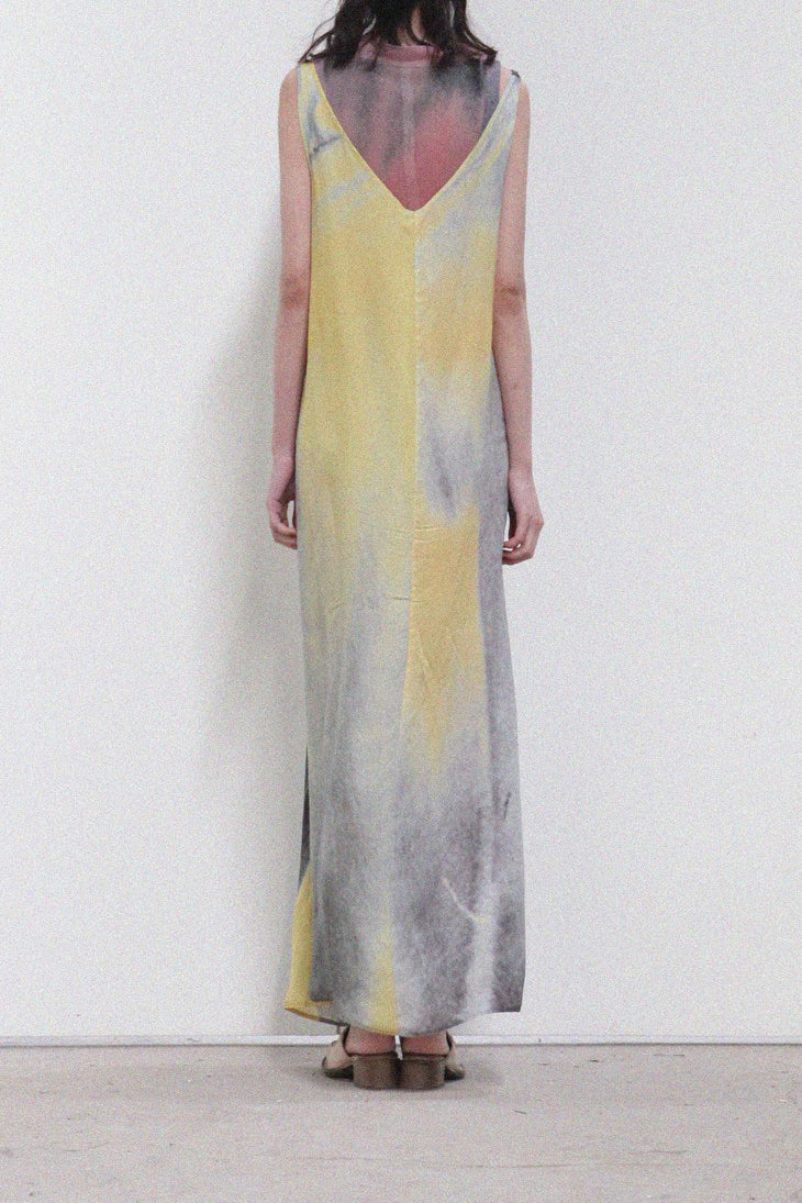 OUDE WAAG classic yellow printed drawstring long dress series, multiple ways to wear, ginger OW77778-JHUANG - Image 15