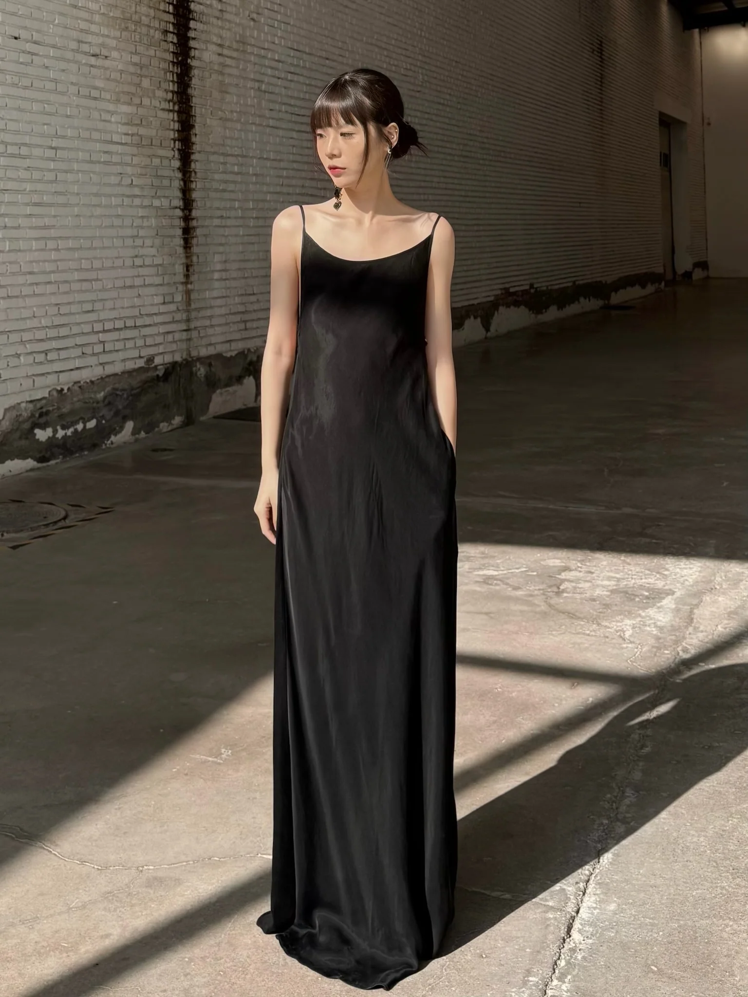 OUDE WAAG Fall/Winter 2025 Strappy Tie Dress OW-OW-25AW-DS07-HEI Black - Image 11