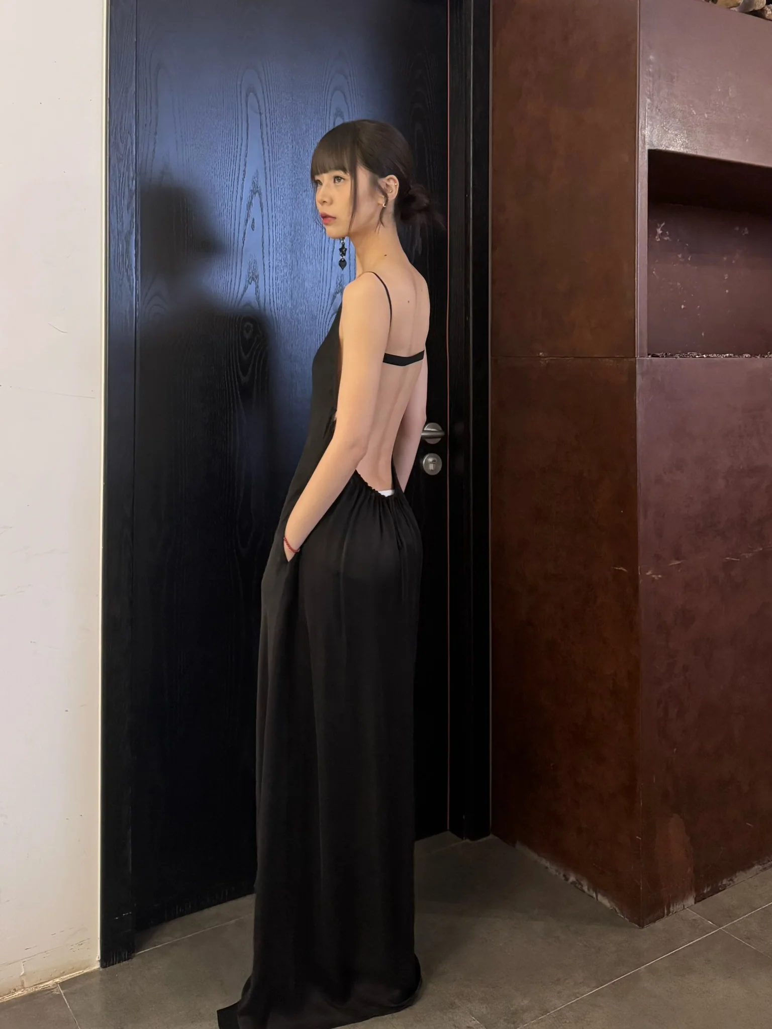 OUDE WAAG Fall/Winter 2025 Strappy Tie Dress OW-OW-25AW-DS07-HEI Black - Image 12