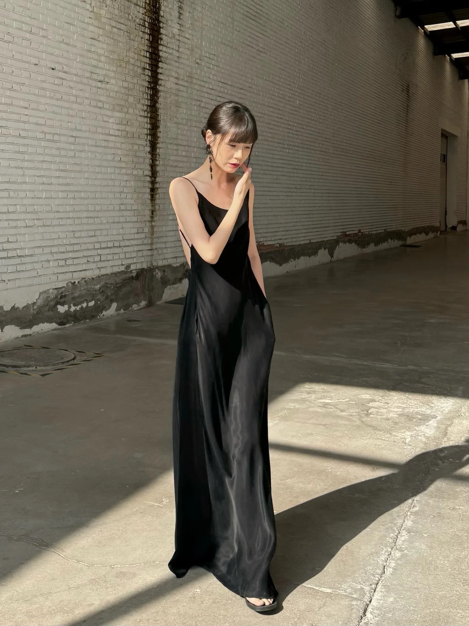 OUDE WAAG Fall/Winter 2025 Strappy Tie Dress OW-OW-25AW-DS07-HEI Black - Image 13