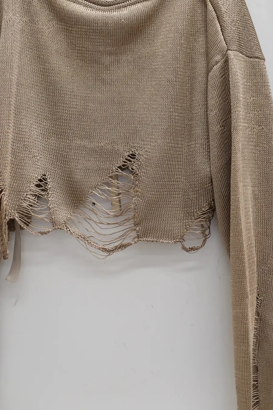 OUDE WAAG gold yarn knitted pullover OW-24SS-KT09P1GD400 gold - Image 3