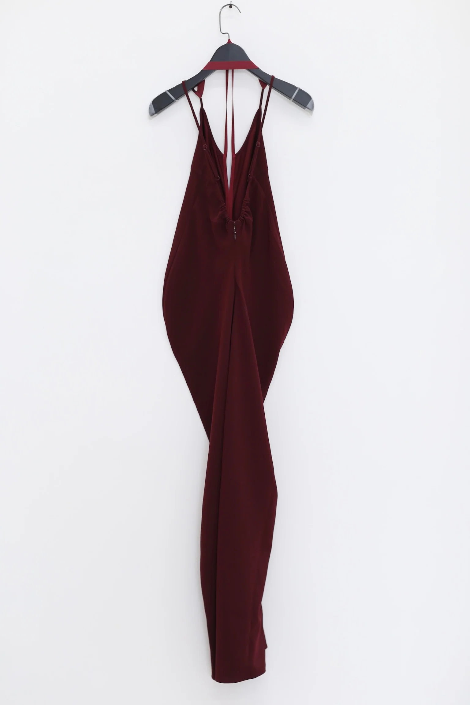 OUDE WAAG hanging halter dress OW-24SS-DS03 burgundy - Image 9