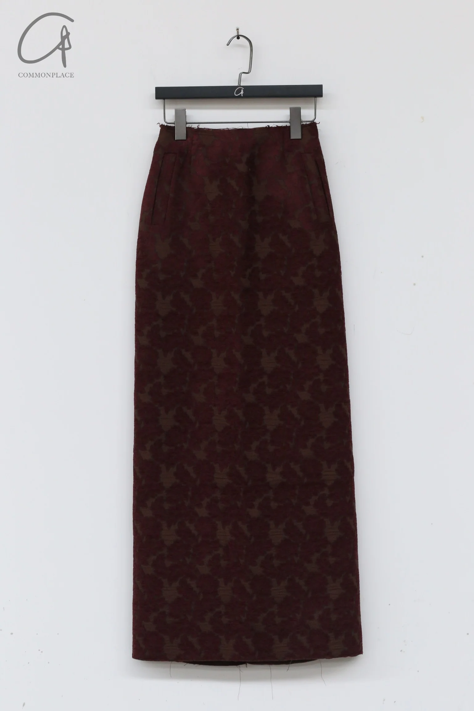 OUDE WAAG Jacquard Straight Skirt OW-21AW-SK01RE200 Red POW13 - Image 5