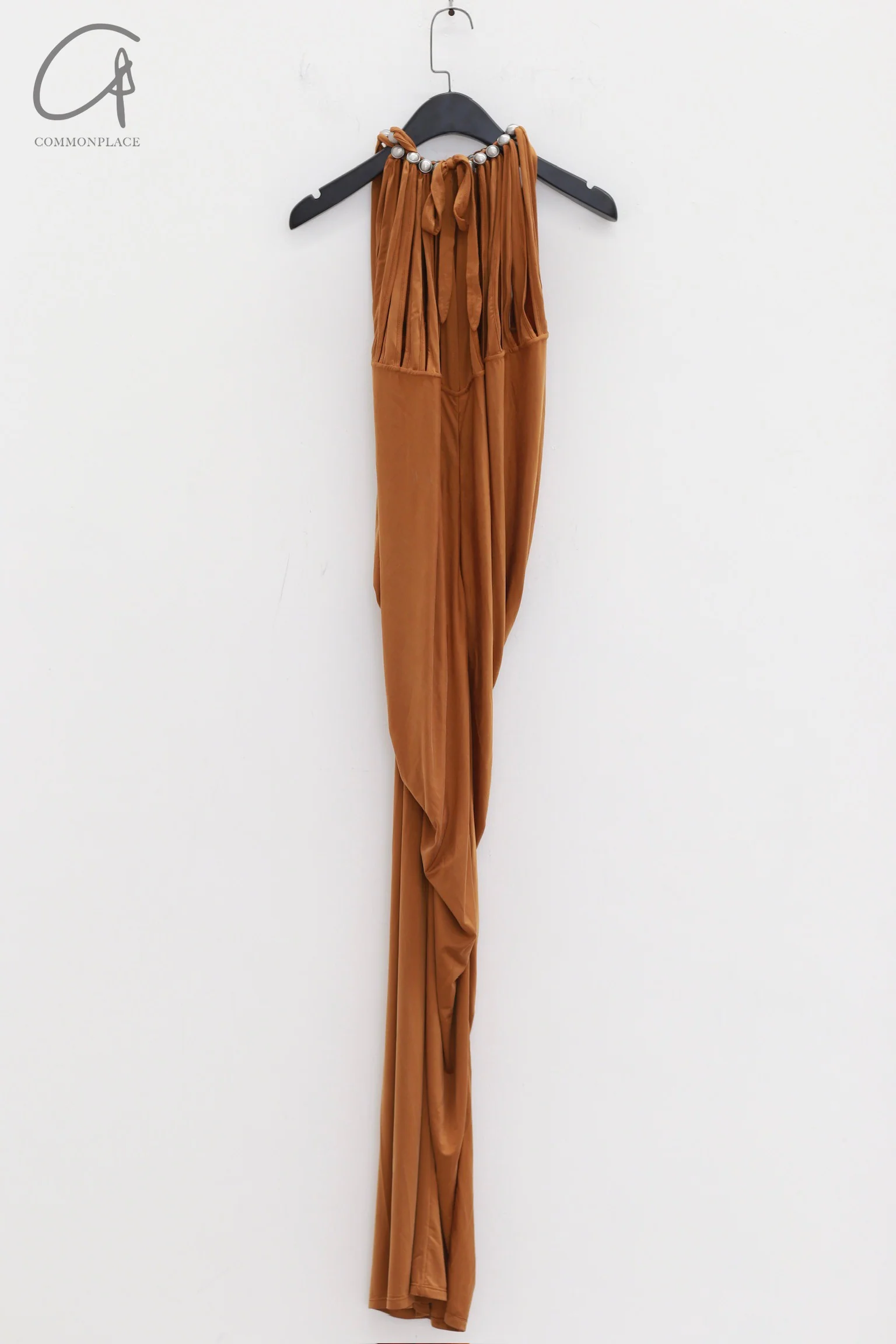 OUDE WAAG knitted cupro pearl dress OW-OW-24SS-DS05-JIANGHUANG turmeric - Image 7