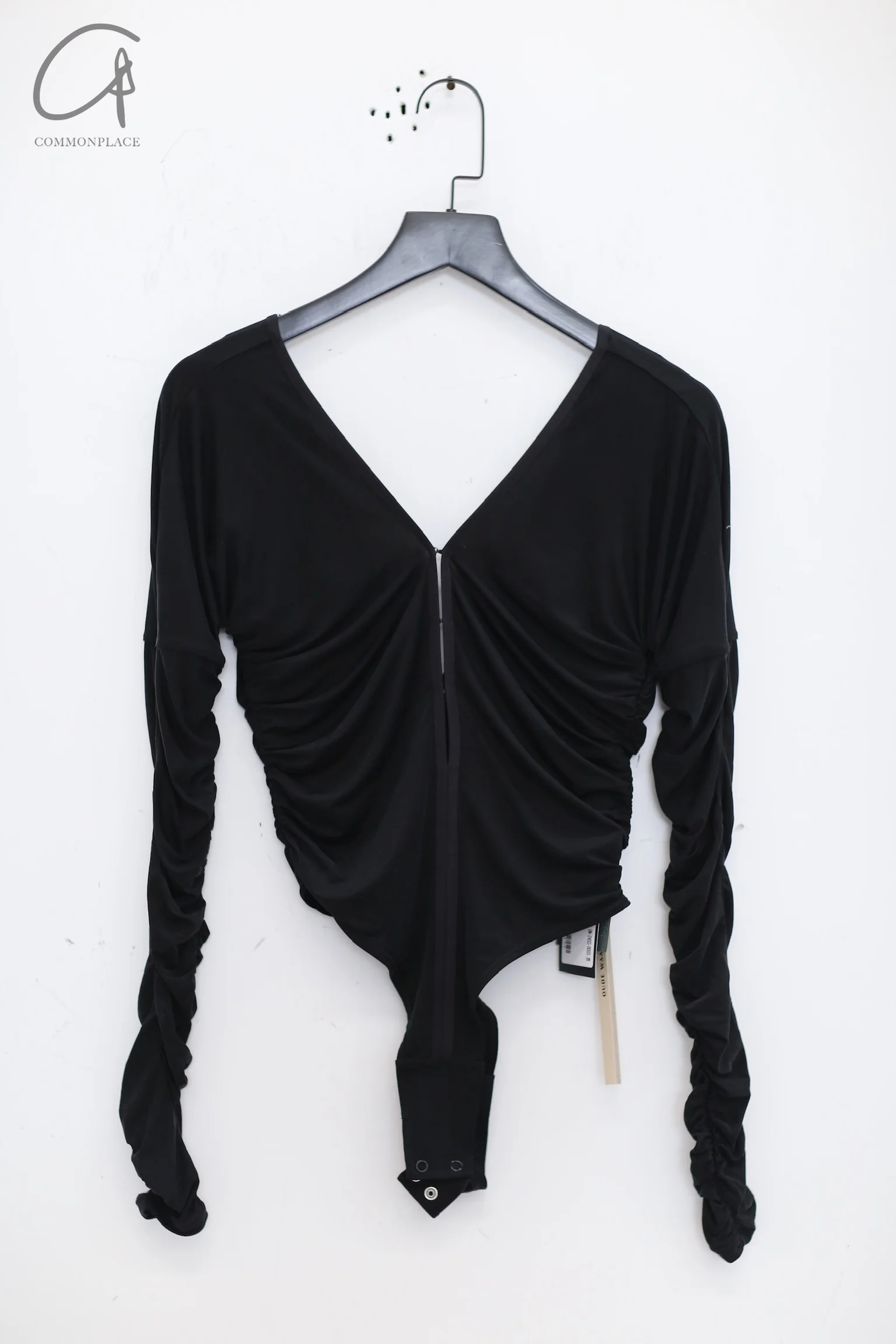 OUDE WAAG knitted cupro pleated jumpsuit OW-24SS-BD03 black - Image 6