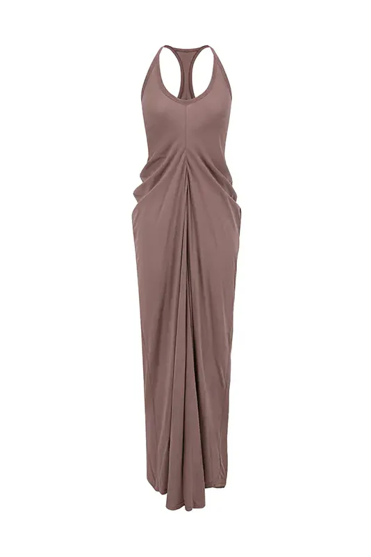 OUDE WAAG 24 Spring/Summer Knitted Slim Fit Drape Dress OW-OW-24SS-DS08-HUIZI Gray Purple - Image 6