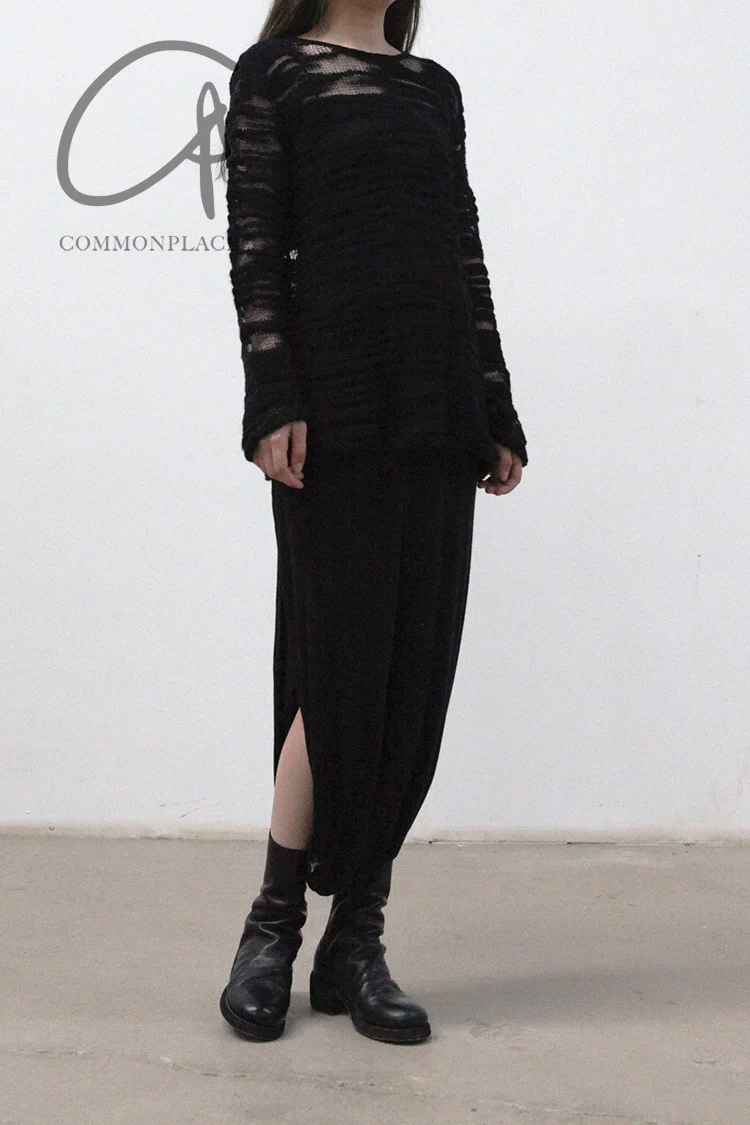 OUDE WAAG knitted wool skirt OW-21SS-SK05BL99 POWSK05 - Image 17