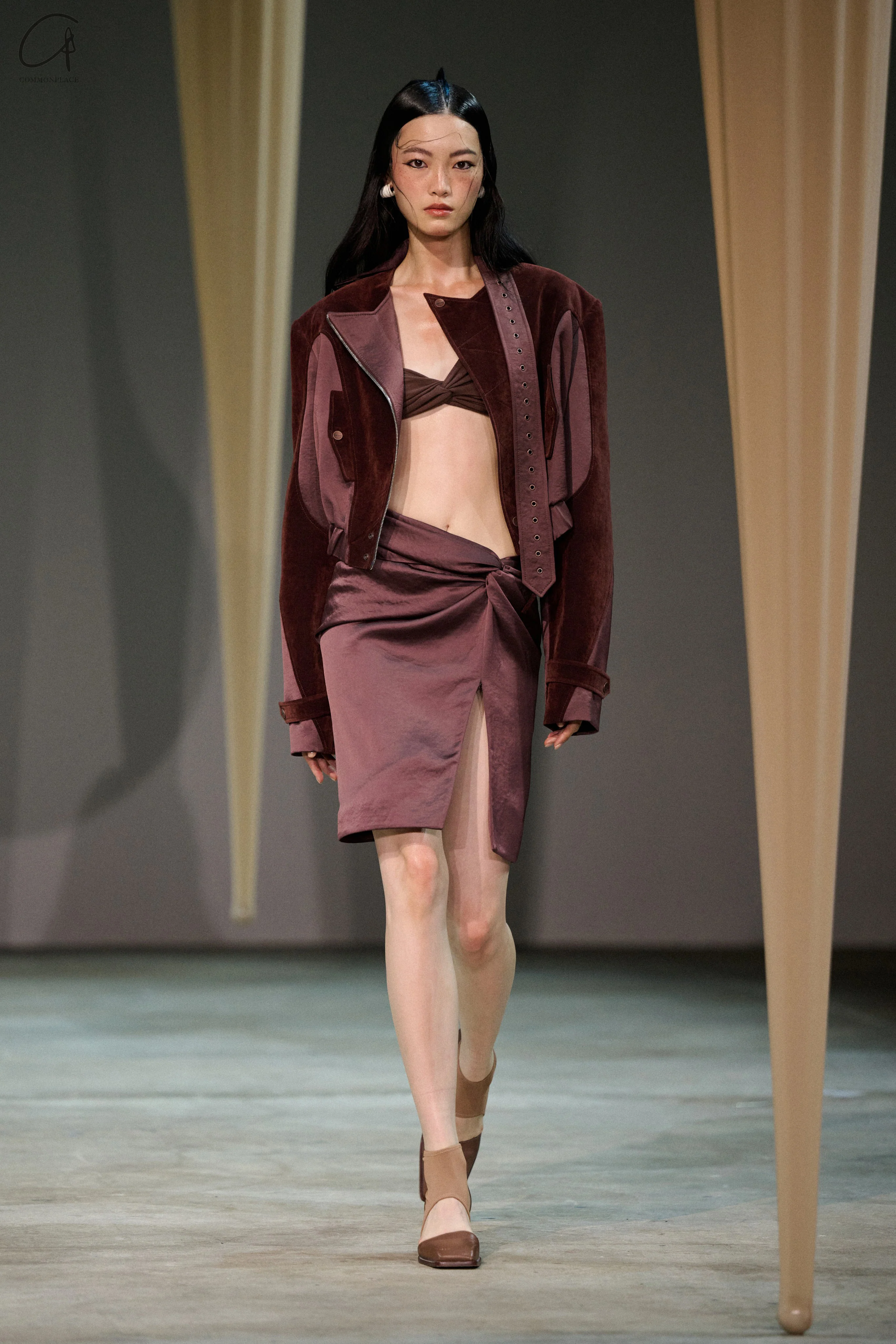 OUDE WAAG knot skirt OW-24SS-SK10 brown - Image 7