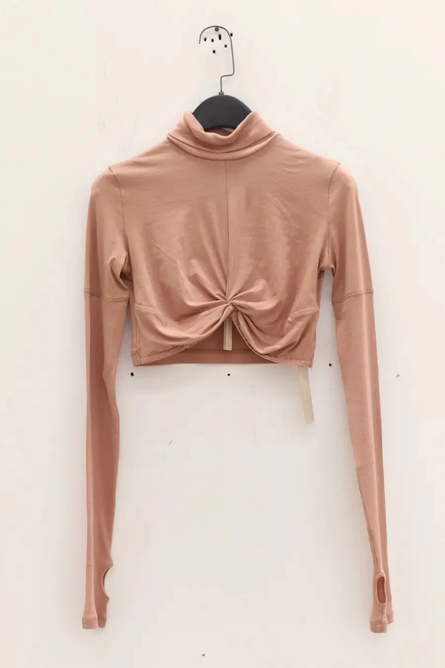 OUDE WAAG Knotted Panel Turtleneck Bolero OW-OW-23AW-TP02C1PK220-OUFEN Pink - Image 6
