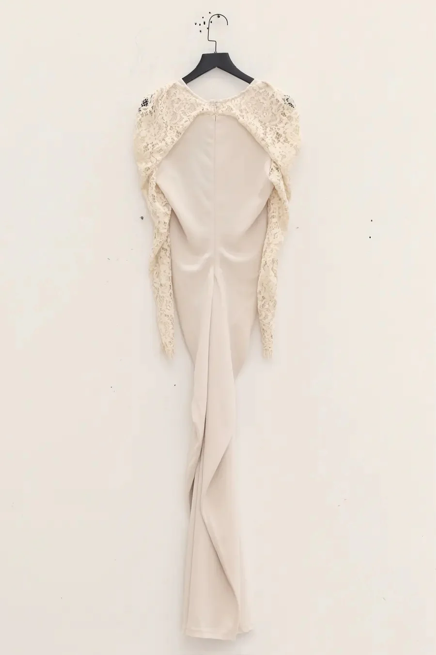 OUDE WAAG lace bud sleeve drape dress OW-WHITE-DS02 off-white - Image 6