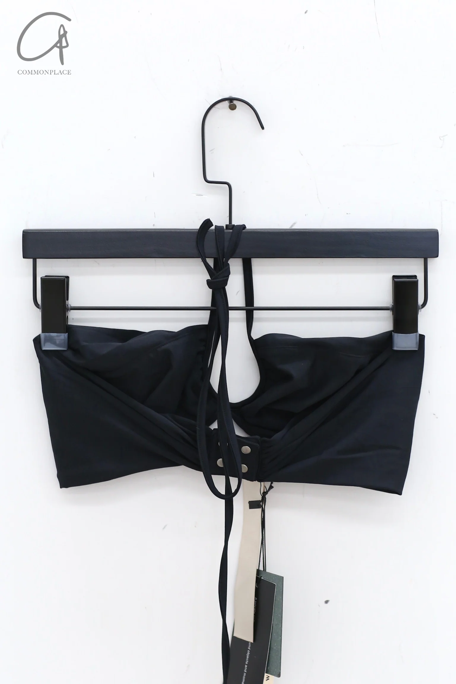 OUDE WAAG Lace-Up Printed Bandeau Swimsuit OW-23SS-SW06 Black - Image 3