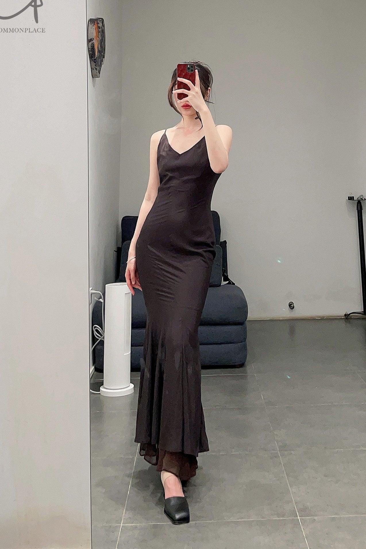 OUDE WAAG Mermaid Slip Dress OW-23SS-DS01 Brown - Image 17