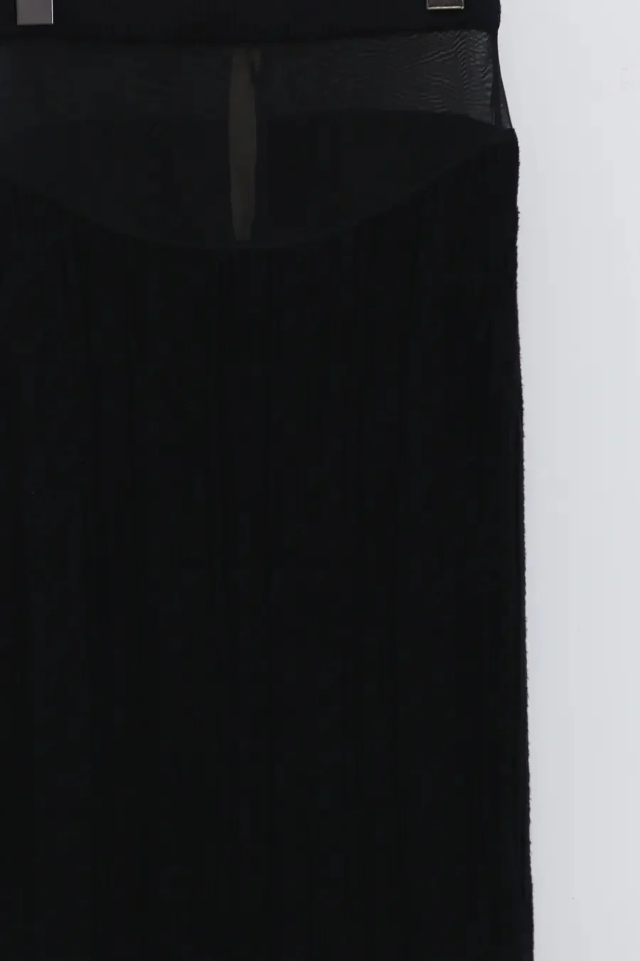 OUDE WAAG mesh splicing knitted straight skirt OW-24SS-KS01 black - Image 10