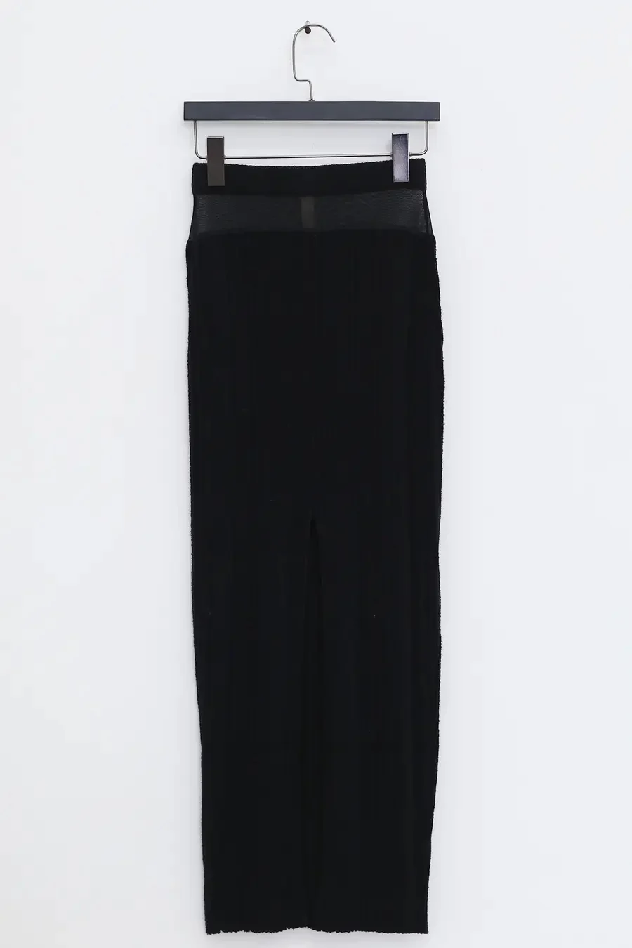 OUDE WAAG mesh splicing knitted straight skirt OW-24SS-KS01 black - Image 11