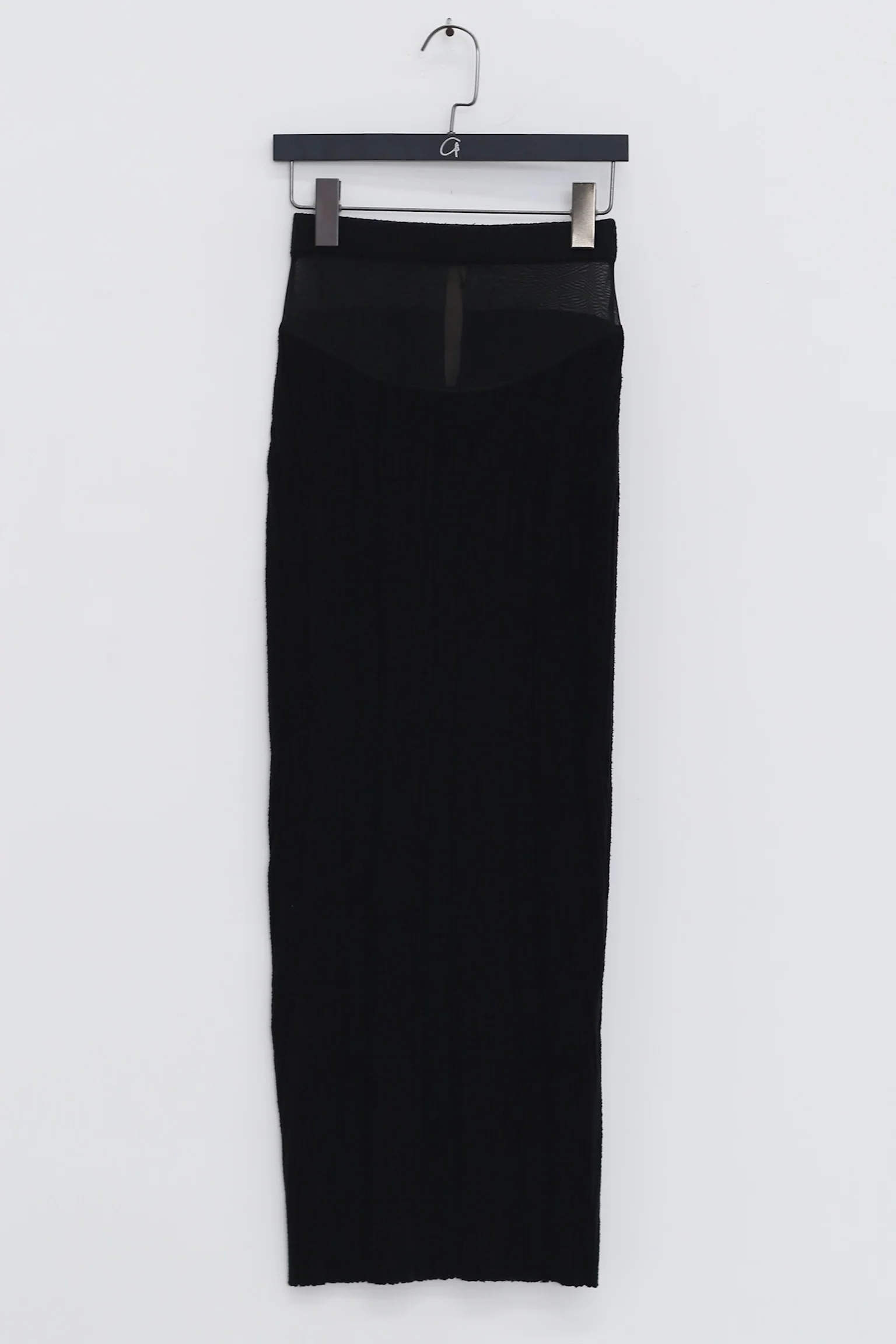OUDE WAAG mesh splicing knitted straight skirt OW-24SS-KS01 black - Image 8