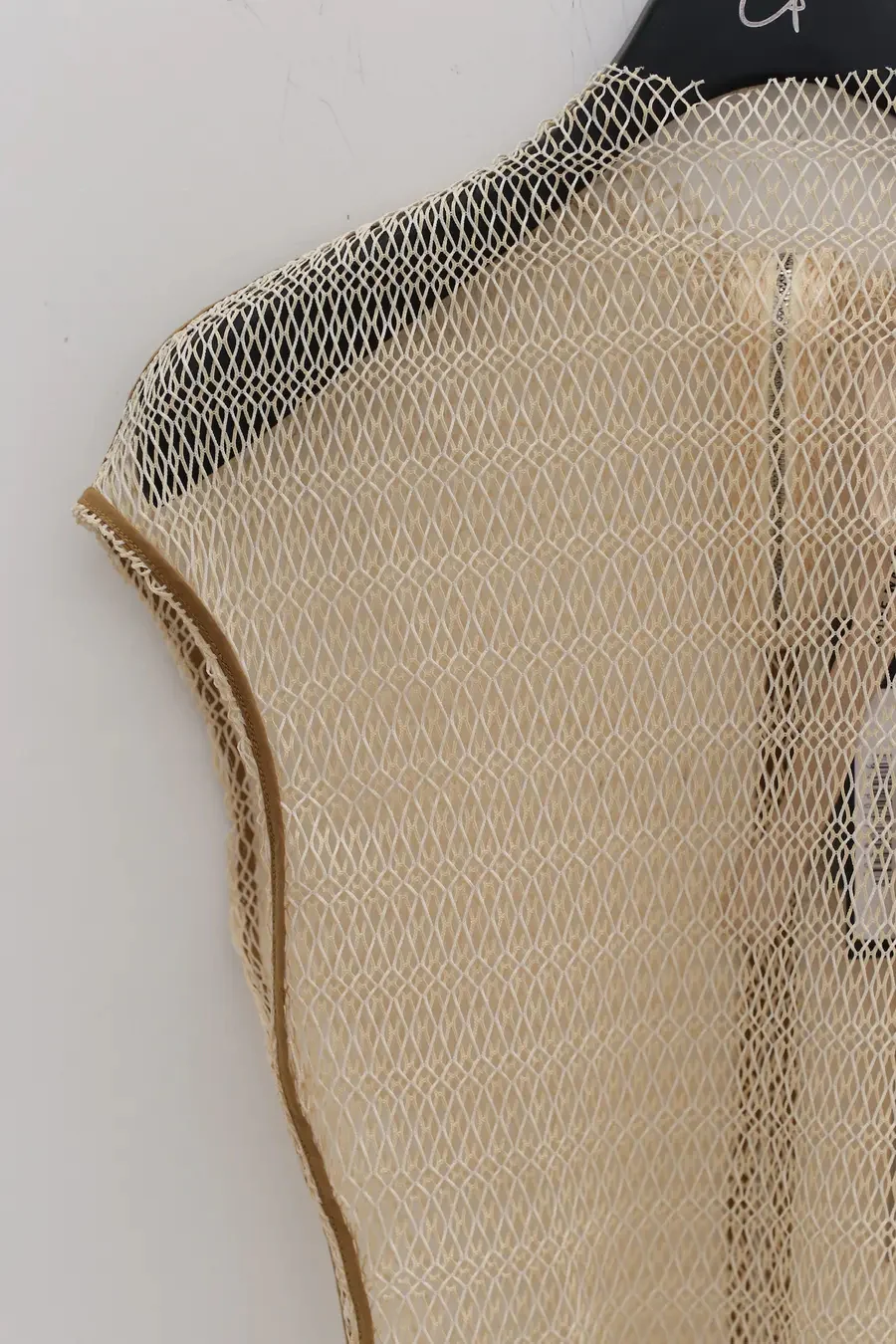 OUDE WAAG Mesh Turtleneck Knit Top OW-23SS-TP08 Beige - Image 9