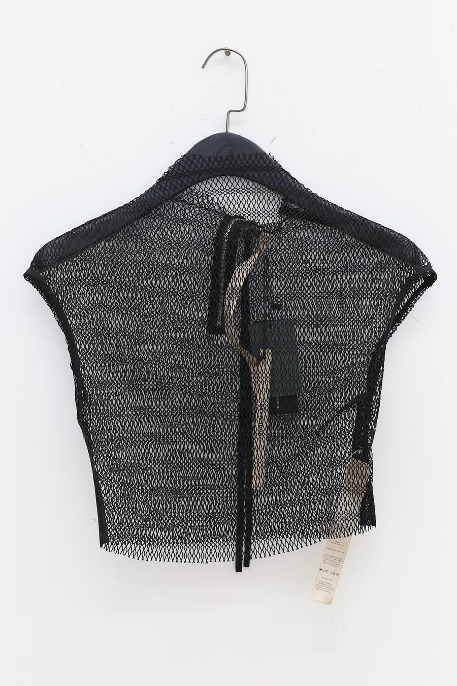 OUDE WAAG Mesh Turtleneck Knit Top OW-23SS-TP08 Black - Image 6
