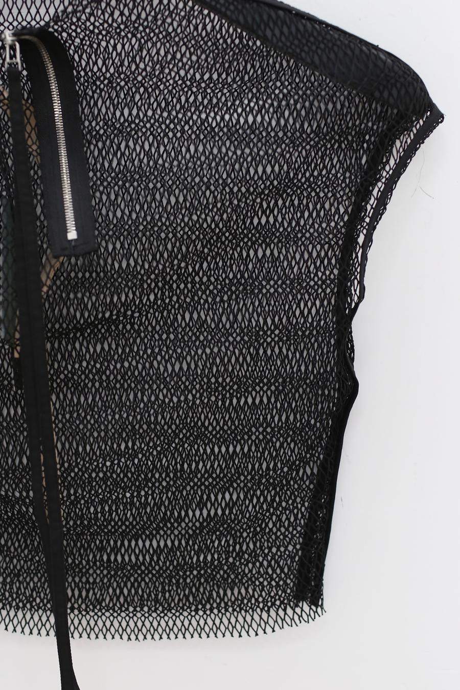 OUDE WAAG Mesh Turtleneck Knit Top OW-23SS-TP08 Black - Image 8