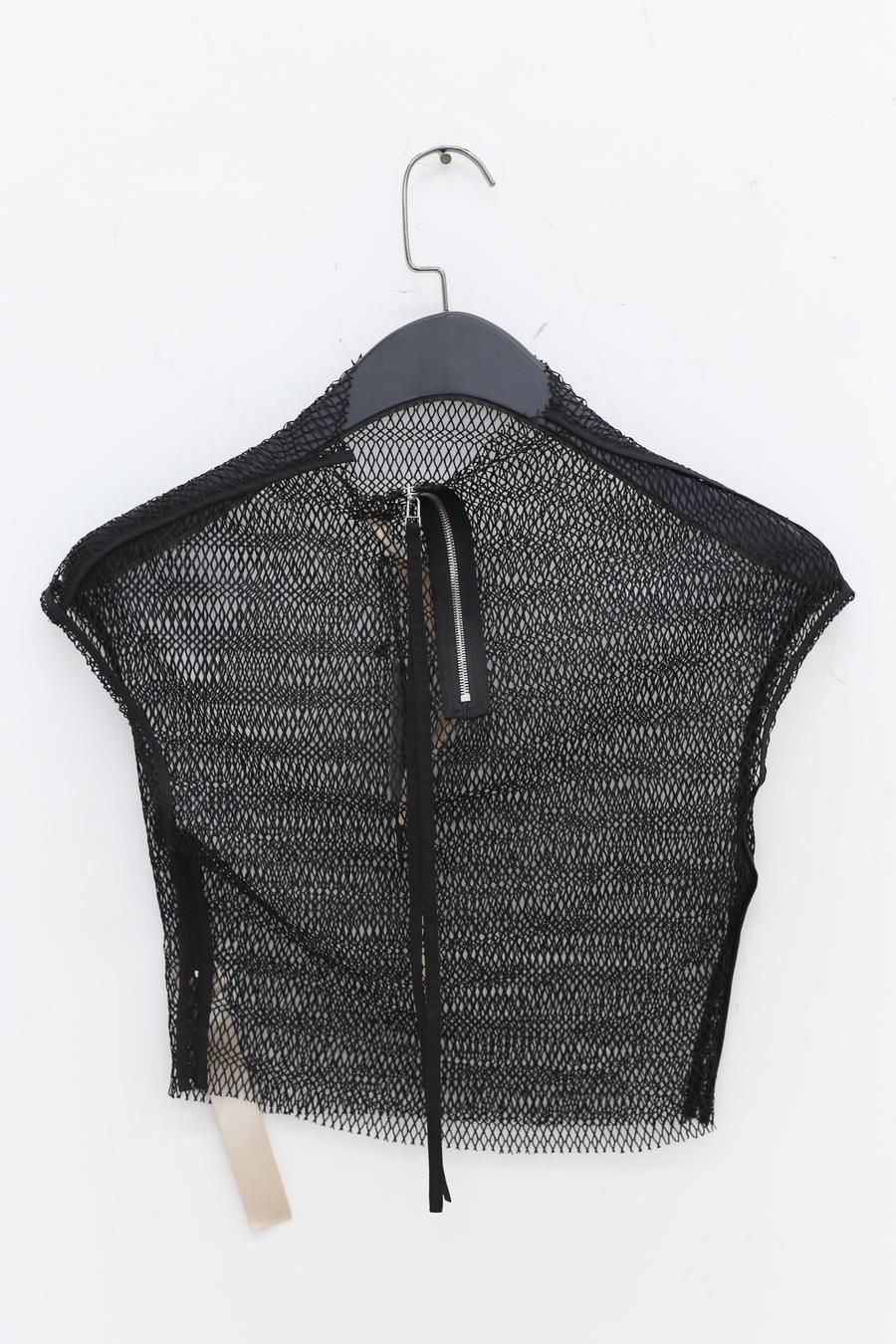 OUDE WAAG Mesh Turtleneck Knit Top OW-23SS-TP08 Black - Image 9