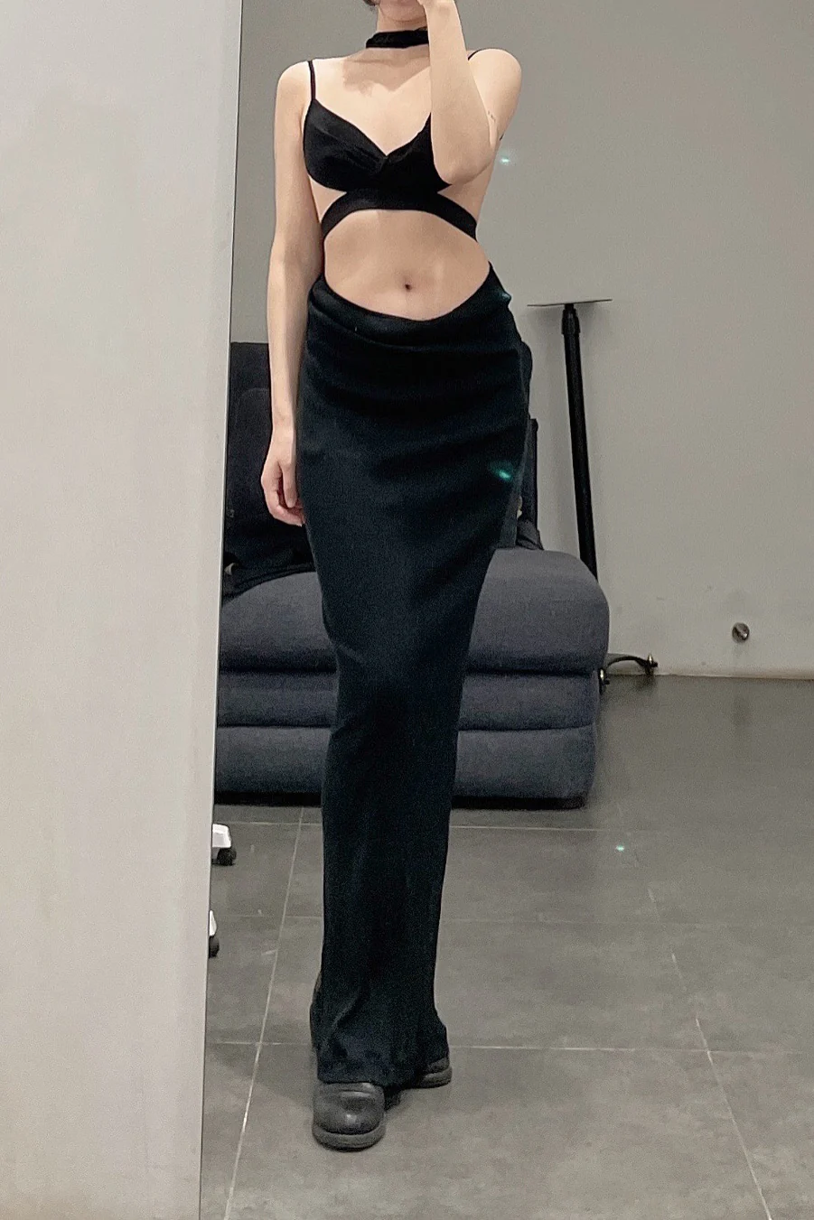 Oude waag neck wrapped knitted skirt ow-21ss-ds05bl99 powds05 - Image 3