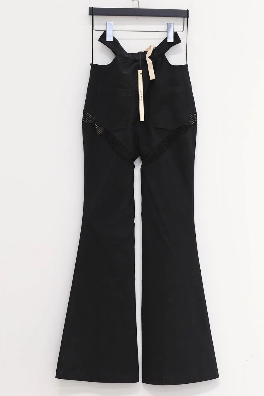 OUDE WAAG Open waist paneled flared trousers OW-22SS-PT07 black - Image 7