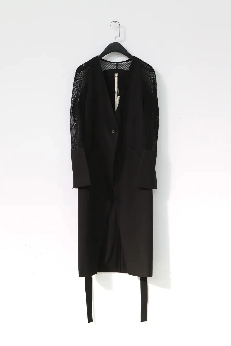OUDE WAAG V-neck long coat coat OW-20SS-CT01BL99 - Image 7