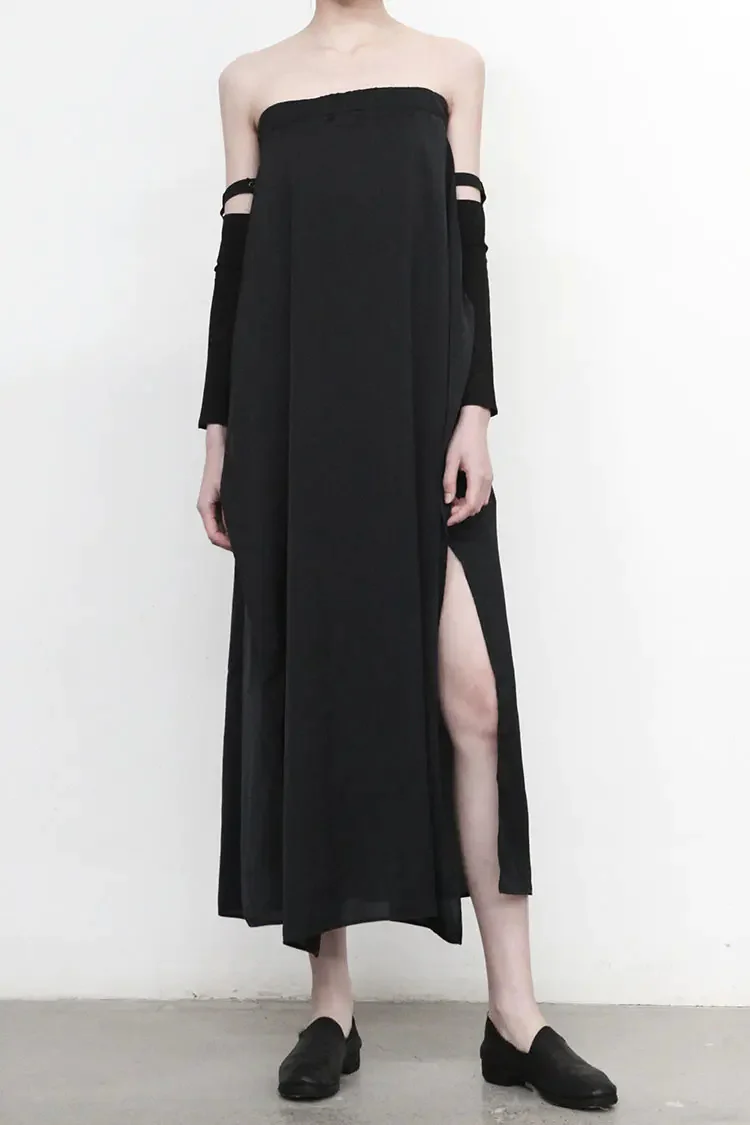OUDE WAAG OW-20SS-DS04BL99 Tube top double layer dress