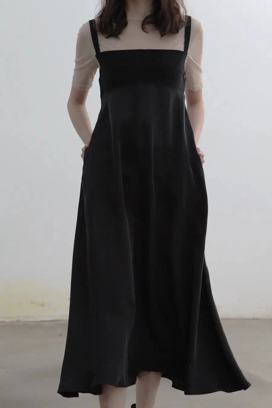 OUDE WAAG OW-20SS-DS08BL99 Mesh stitching dress - Image 3