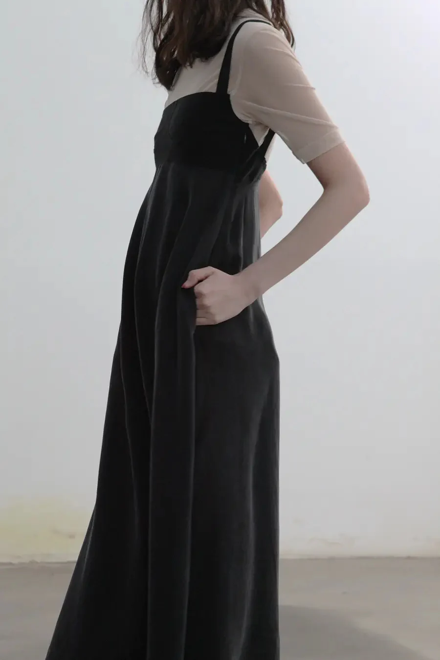 OUDE WAAG OW-20SS-DS08BL99 Mesh stitching dress - Image 4