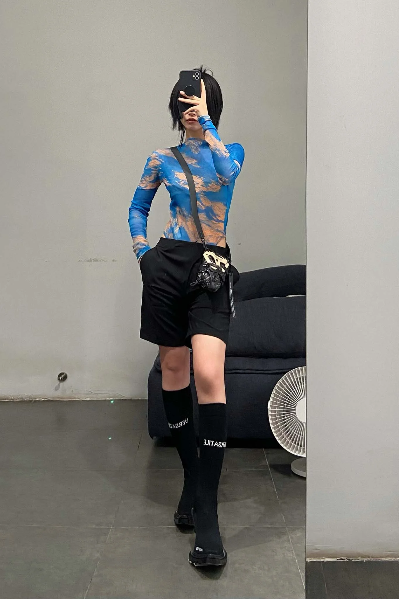 OUDE WAAG OW-20SS-UW10BU44 Mesh Flat Collar Bodysuit POW101 - Image 14