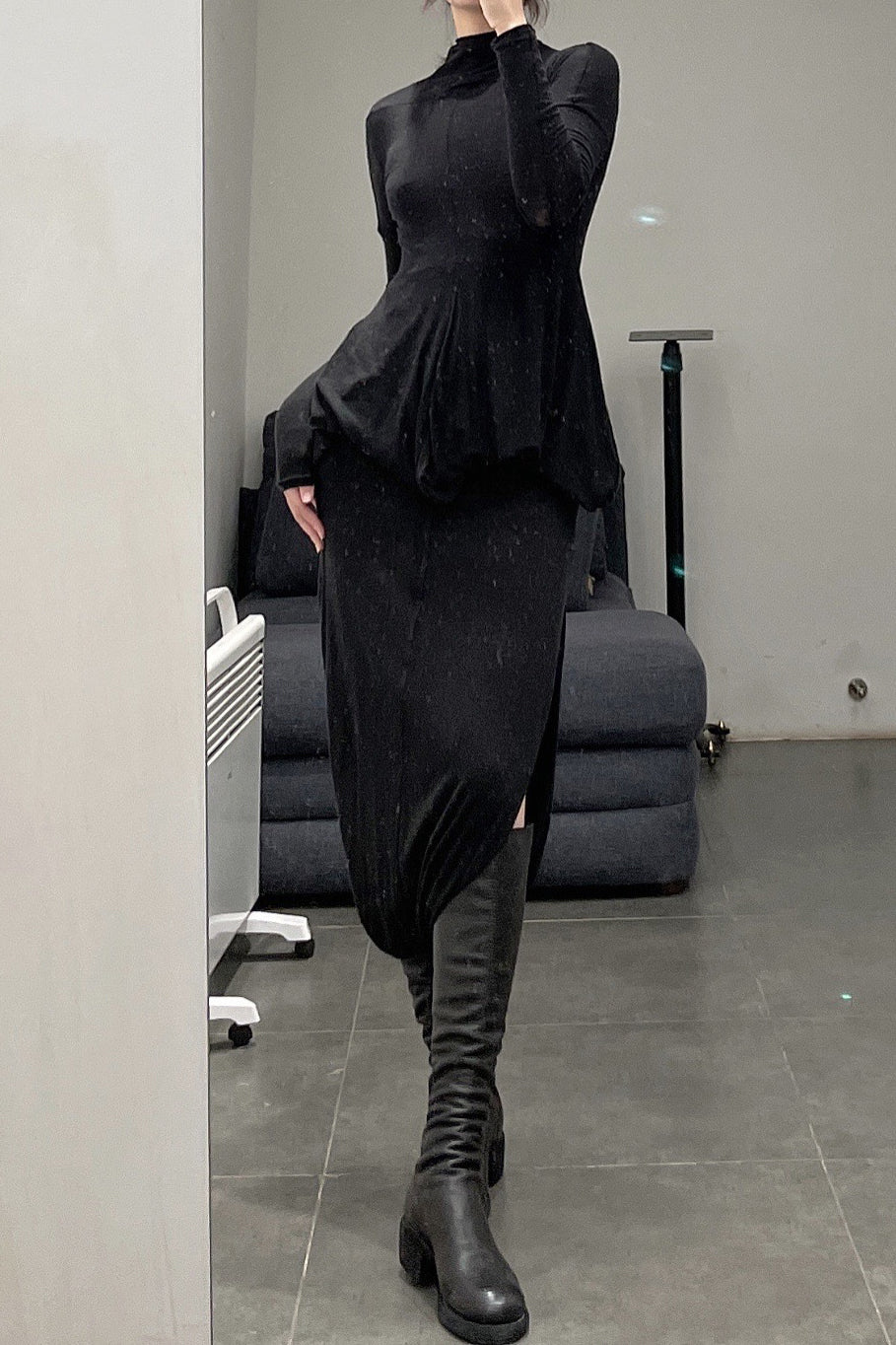 OUDE WAAG OW-21SS-TP07 Deconstructed Wool Knit Top - Image 3