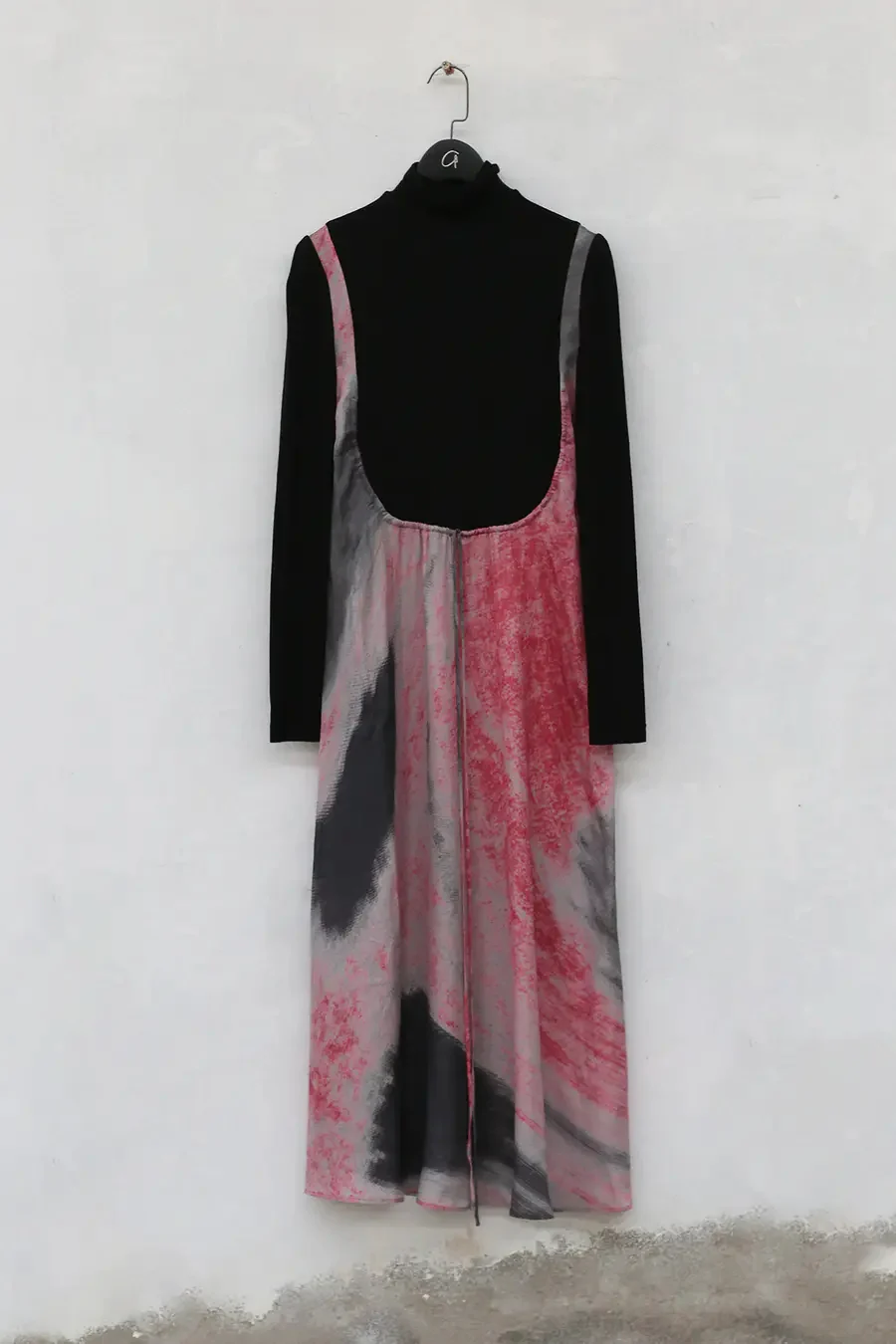 OUDE WAAG OW19AWDS05B high-neck knitted drawstring cupro dress - Image 6